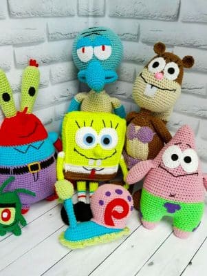 Bob Esponja Tejido A Crochet En 2 Partes