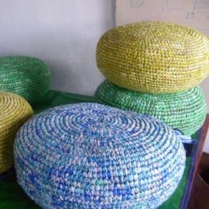 almohadones reciclados rellenos