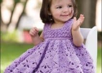 algunas ideas de vestidos para bebes tejidos a crochet