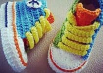 varias ideas de zapatitos a crochet patrones para bebe