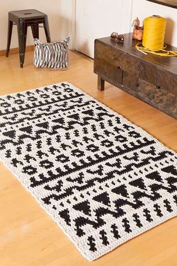 alfombra de trapillo rectangular patrones
