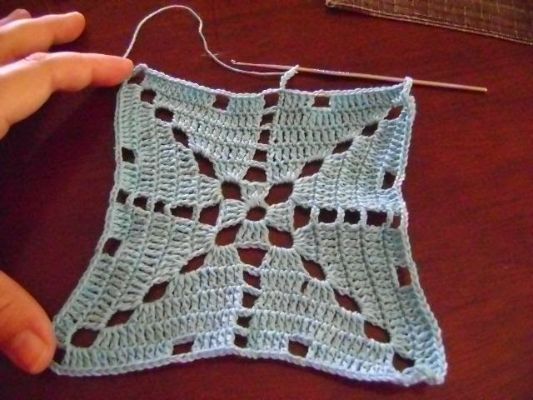 carpetas tejidas al crochet cuadrado