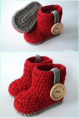escarpines tejidos a crochet para bebe