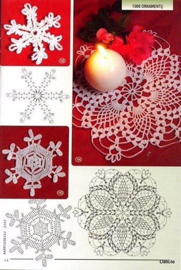 carpetas navideñas en crochet con patrones