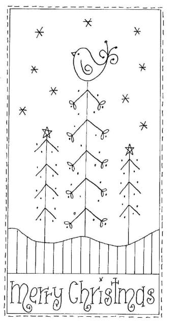 dibujos navideños para bordar para imprimir