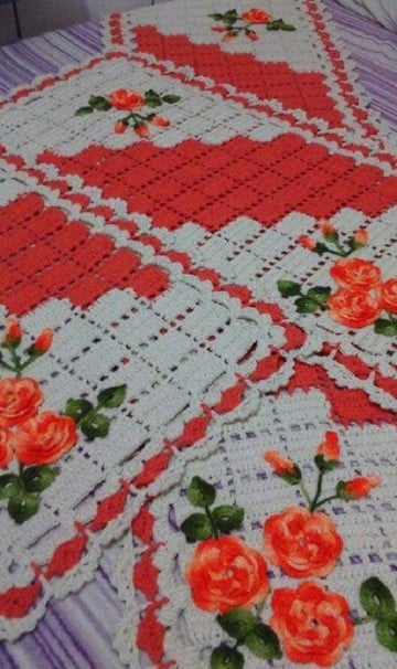 paños tejidos a crochet cuadrados