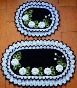 paños tejidos a crochet ovalados