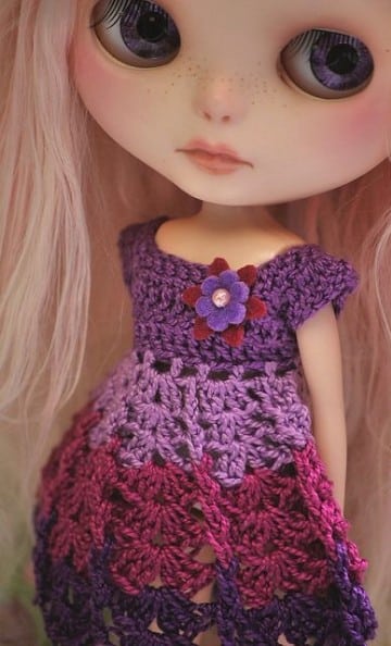 vestidos de muñecas a crochet manualidades
