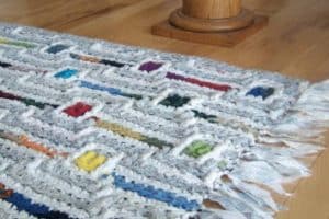 aprende como hacer alfombra trapillo rectangular paso a paso
