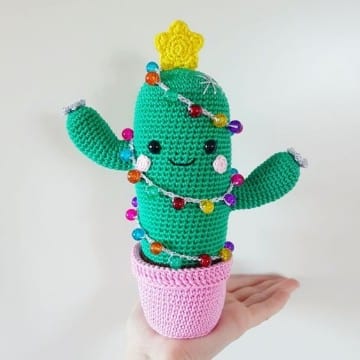 cactus tejidos al crochet macetas