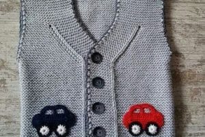 chalecos tejidos para niños carros