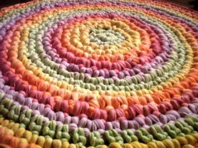 alfombras de totora al crochet redonda