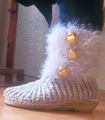 botas tejidas a crochet para niña paso a paso