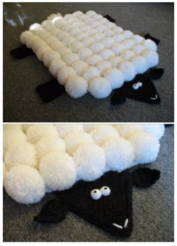 como hacer alfombras de lana a mano