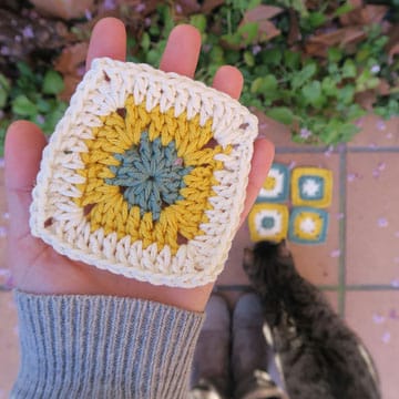 como hacer cuadrados al crochet en español
