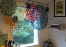 románticas y lindas cortinas a crochet para ventanas