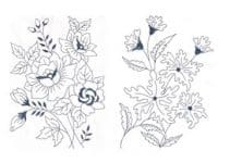 bellos y sencillos dibujos de flores para bordar