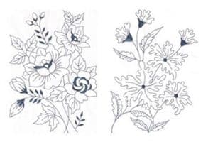 dibujos de flores para bordar a mano