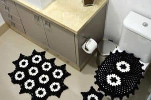 juegos de baño tejidos en crochet patrones