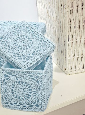 manualidades a crochet para el baño caja