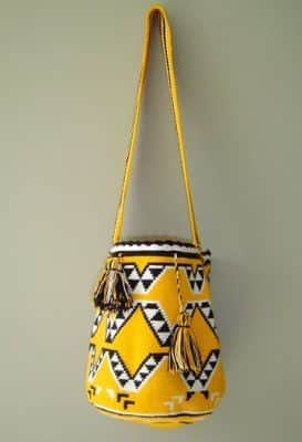 mochilas wayuu para mujer amarillo