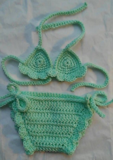 bikinis tejidas al crochet para niñas