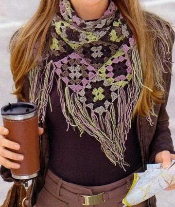 bufandas tejidas a crochet para mujer