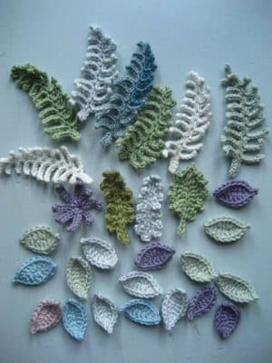 como hacer hojas en crochet modelos