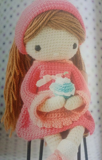 vestidos de muñecas a crochet con mangas