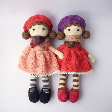 vestidos de muñecas a crochet muy faciles