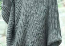  formas fashion de como tejer un poncho a dos agujas de mujer