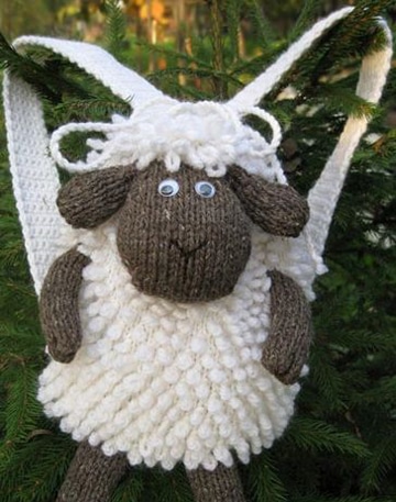 mochilas tejidas a crochet para niños de animales