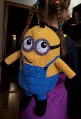 mochilas tejidas a crochet para niños personajes