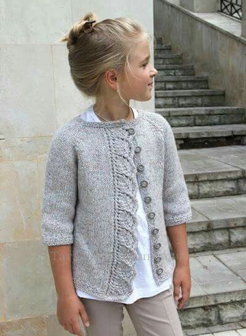 chompas de lana para niñas con botones