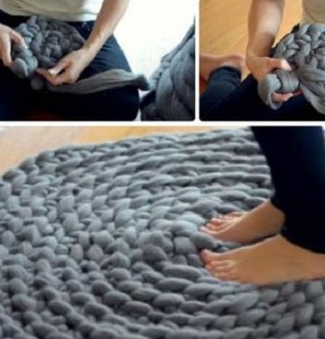 como hacer alfombras a mano trapillo