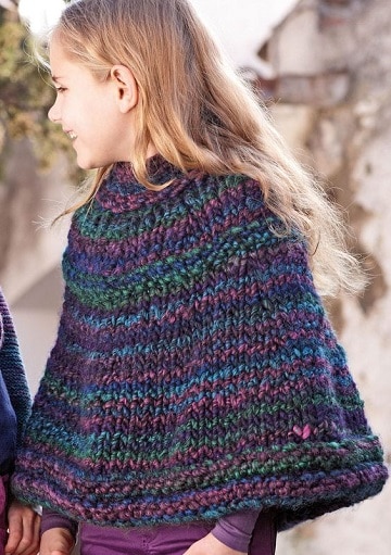 ponchos de lana para niñas patron