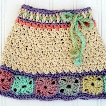 faldas tejidas a crochet para niña de 9 años