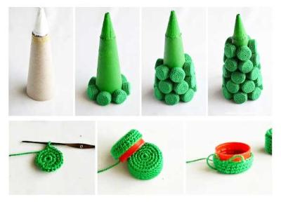 manualidades tejidos a crochet para navidad reciclaje