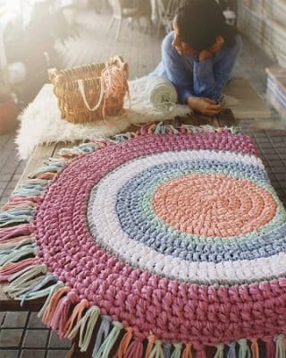 alfombras de trapillo ovaladas de colores