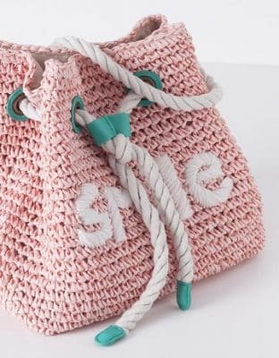 bolsos tejidos a crochet para niña rosa
