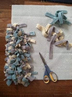 como hacer alfombras de nudos pequeños