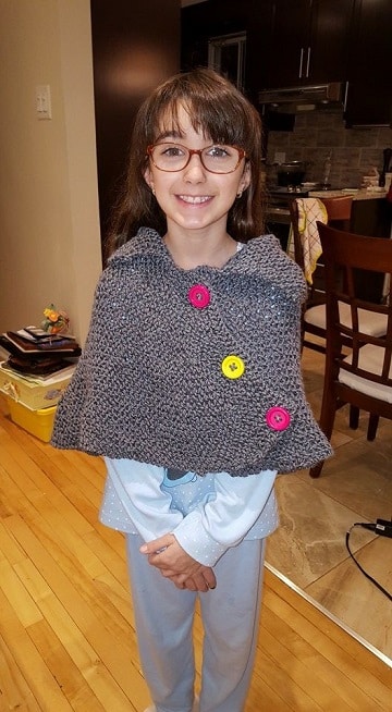 como hacer una capa tejida para niñas