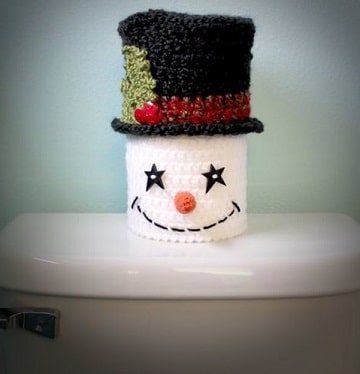 figuras navideñas tejidas a crochet para el baño