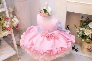 vestidos de princesas para bebes rosa