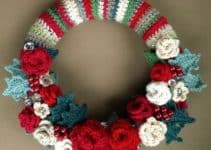las coronas navideñas a crochet para ambientes acogedores