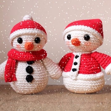 muñeco de nieve con estambre para decorar