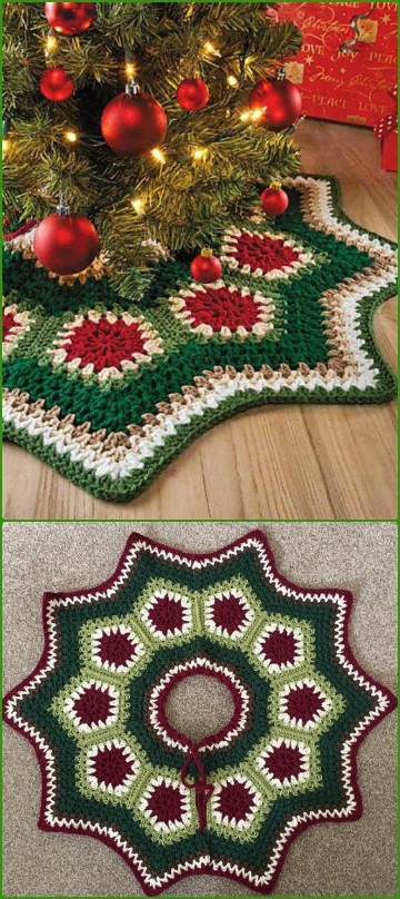 tapetes navideños a crochet paso a paso