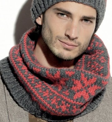 diseños de bufandas para hombre para el frio