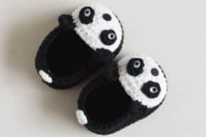 medias tejidas para bebe panda