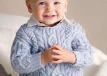 los jerseys de bebe a dos agujas para niños y niñas felices